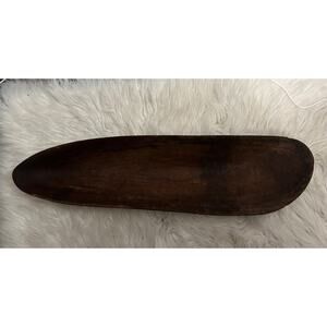 Antique 1960 Hand Hewn Wood Dough Bowl Trencher 24”